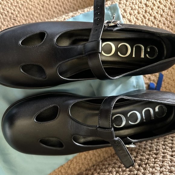 Black Gucci Mary Janes 39.5 - Picture 6 of 7